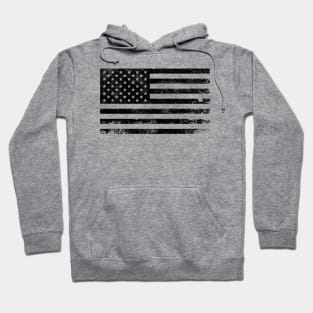 Black American Flag Hoodie